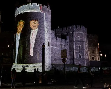 Four Arrested Following Projections of Trump and Jeffrey Epstein Projected on Windsor Castle