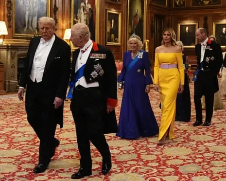 Royals Deploy Red Carpet Amid Demonstrations; Kimmel Taken Off Air Over Kirk Comments