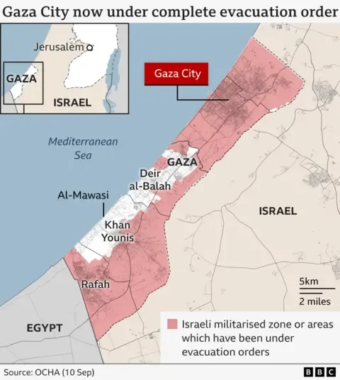 Numerous Palestinians Evacuate as Israeli Forces Push Deeper into the City