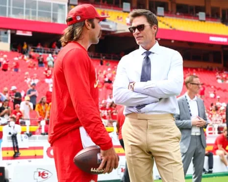 The seven-time Super Bowl champion sparks online backlash as being spotted in Raiders sideline box